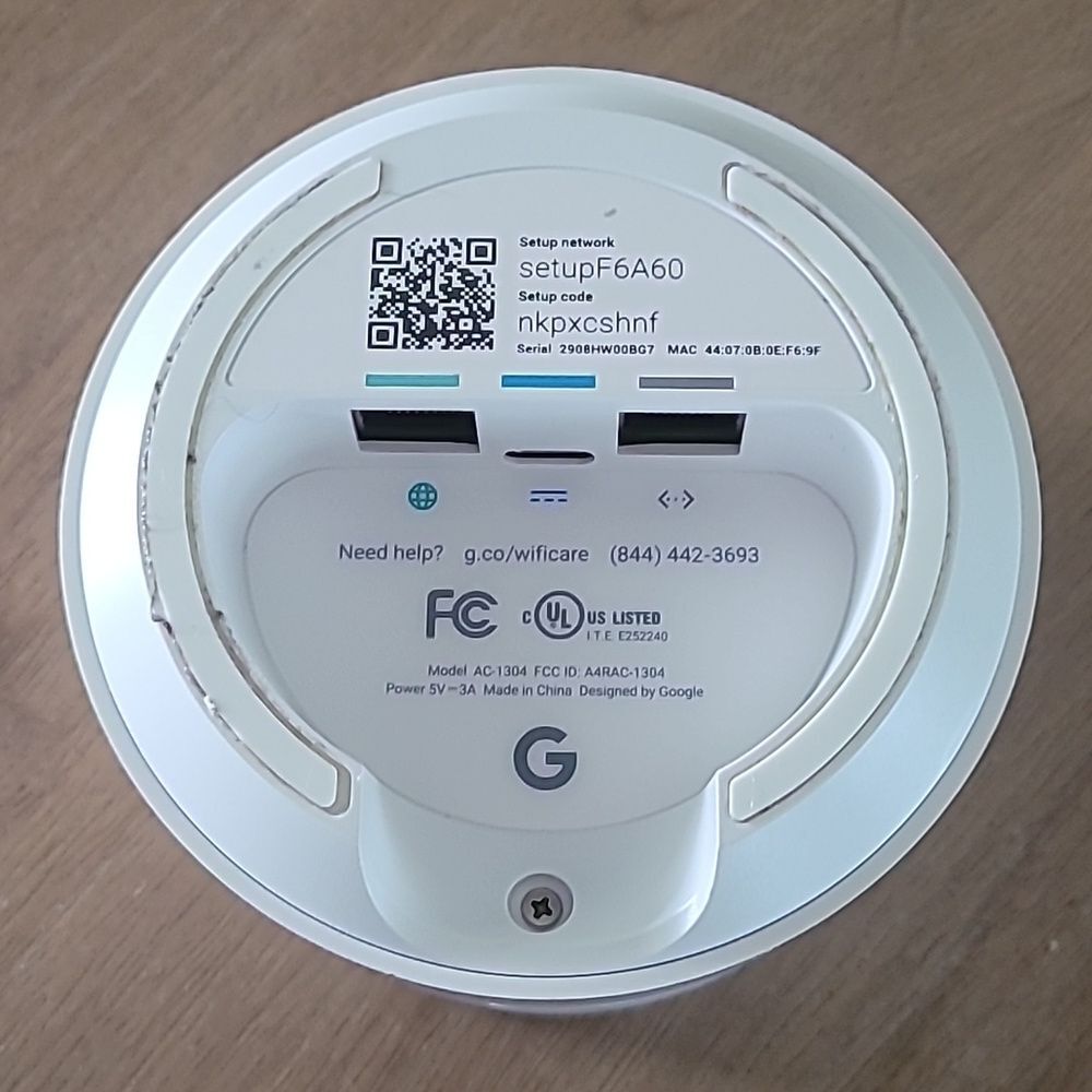 Google Wifi AC1304 Mesh Router Wireless Access Point w/ Power Adapter - Picture 3 of 3